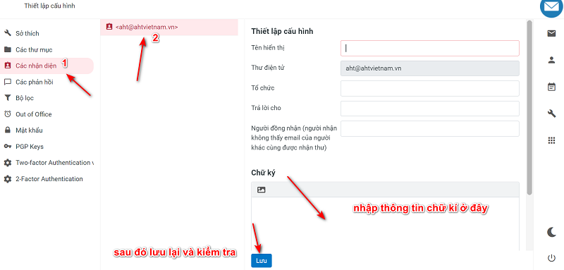 Hướng dẫn tạo chữ kí cho mail doanh nghiệp